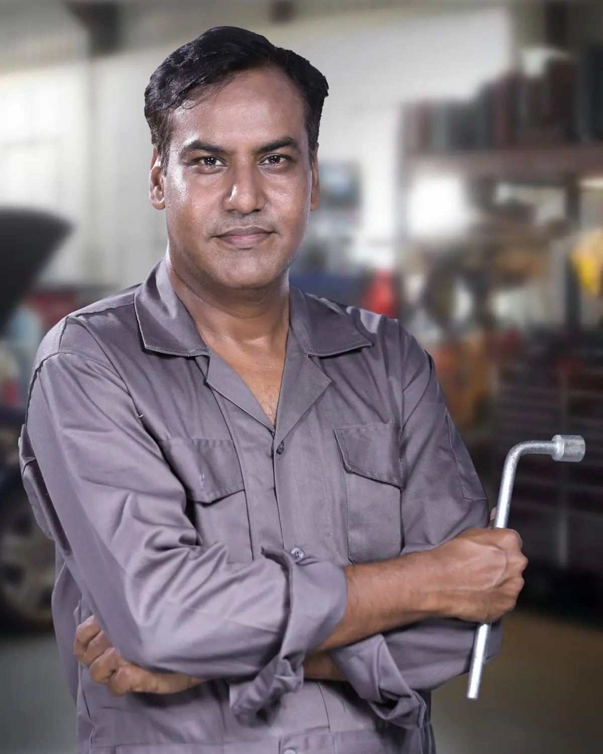 Roadside technician checking a vehicle